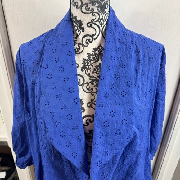 Culture Code Double Breasted Eyelet Jacket with Pockets - Picture 4 of 10